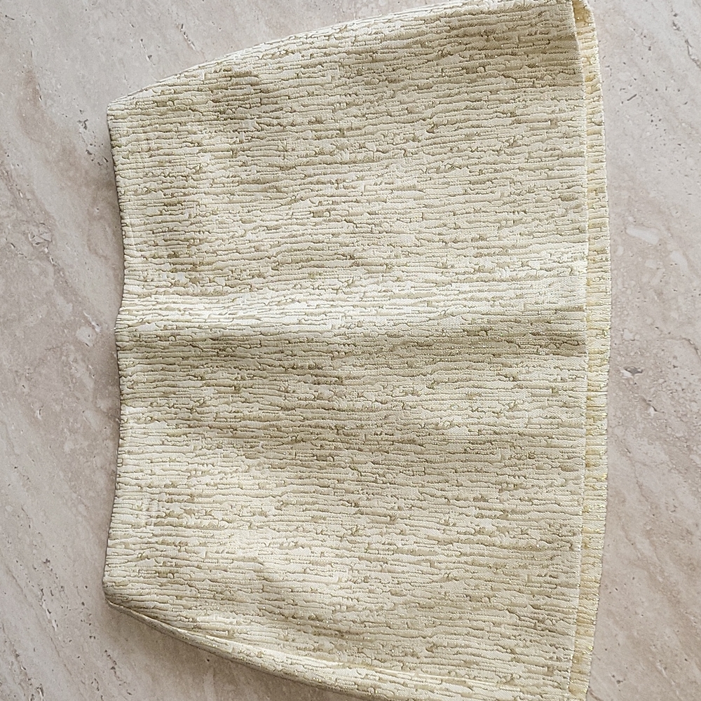 Cream/Gold Mini Skirt